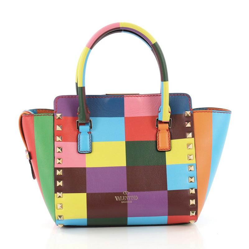 rigid suede tote