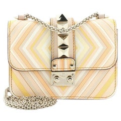 Valentino 1975 Glam Lock Shoulder Bag Striped Leather Mini