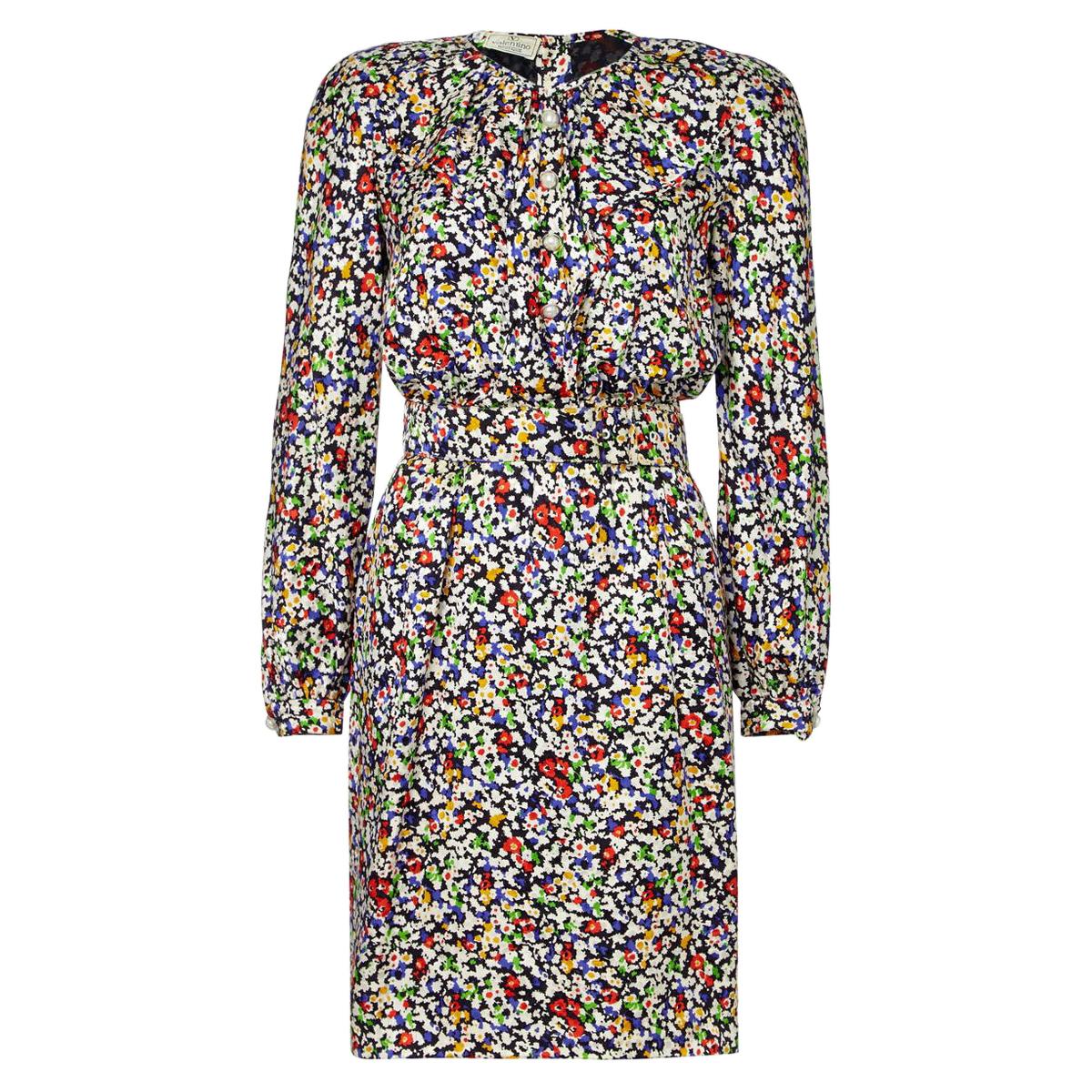 1980s Valentino Pleated Back Silk Gown main image 0