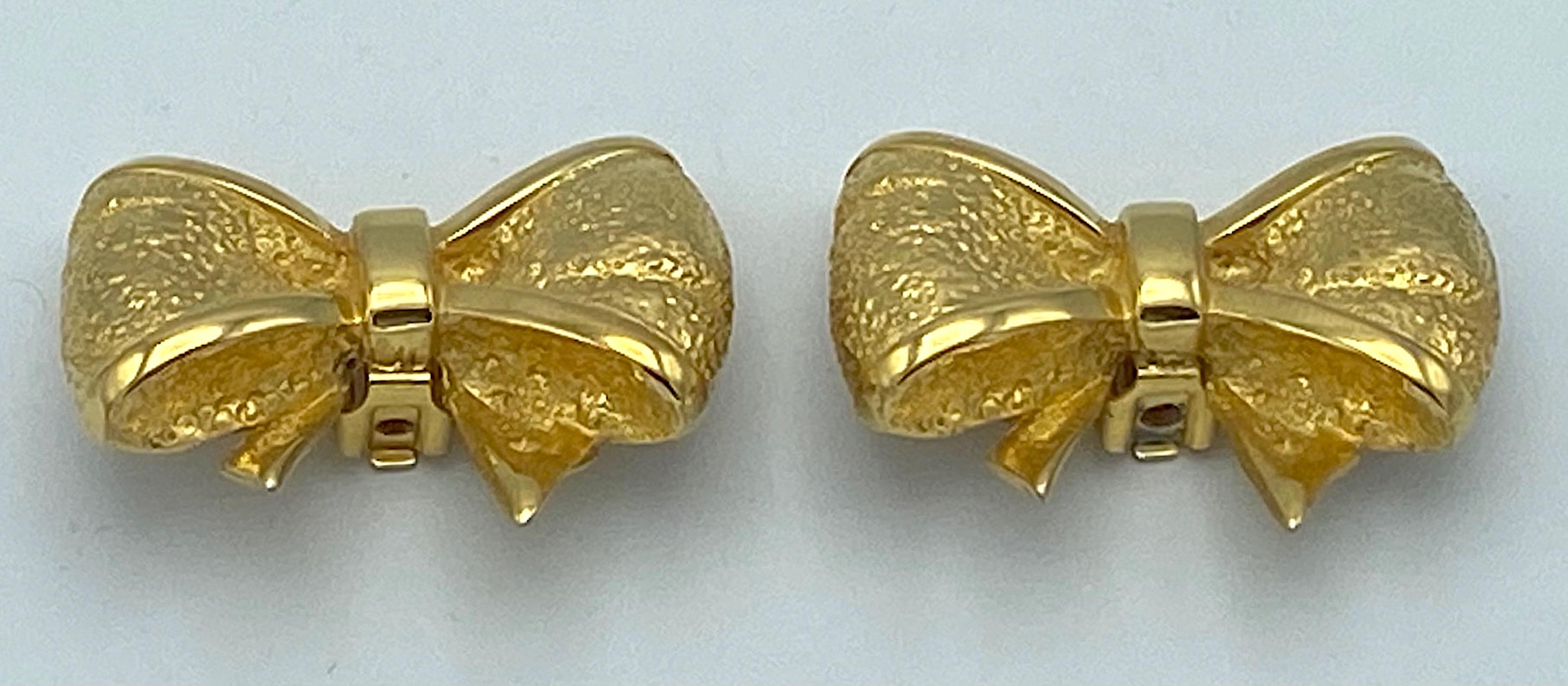 large bow earrings