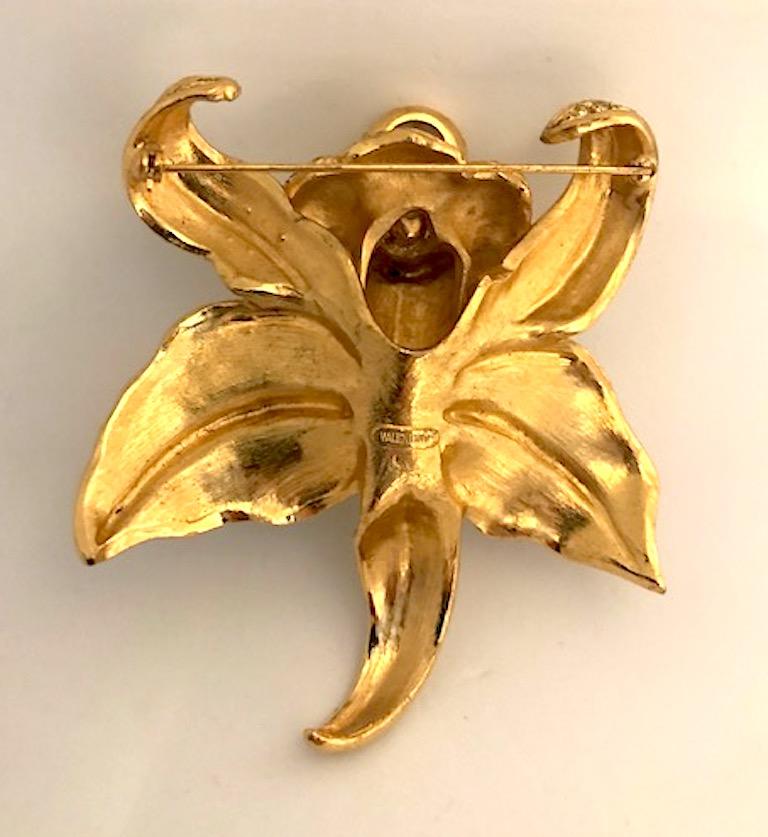 Valentino 1980s Orchid Flower PIn 2