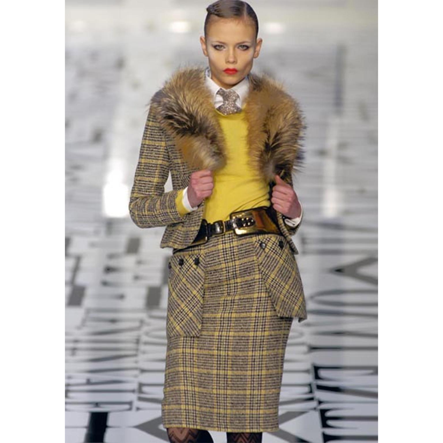 Valentino Garavani is truly unmatched in his ability to create designs that each play with color, details, and silhouettes in their own unique way, yet somehow come together to create cohesive runway collections. This Fall 2004 Skirt and Jacket was