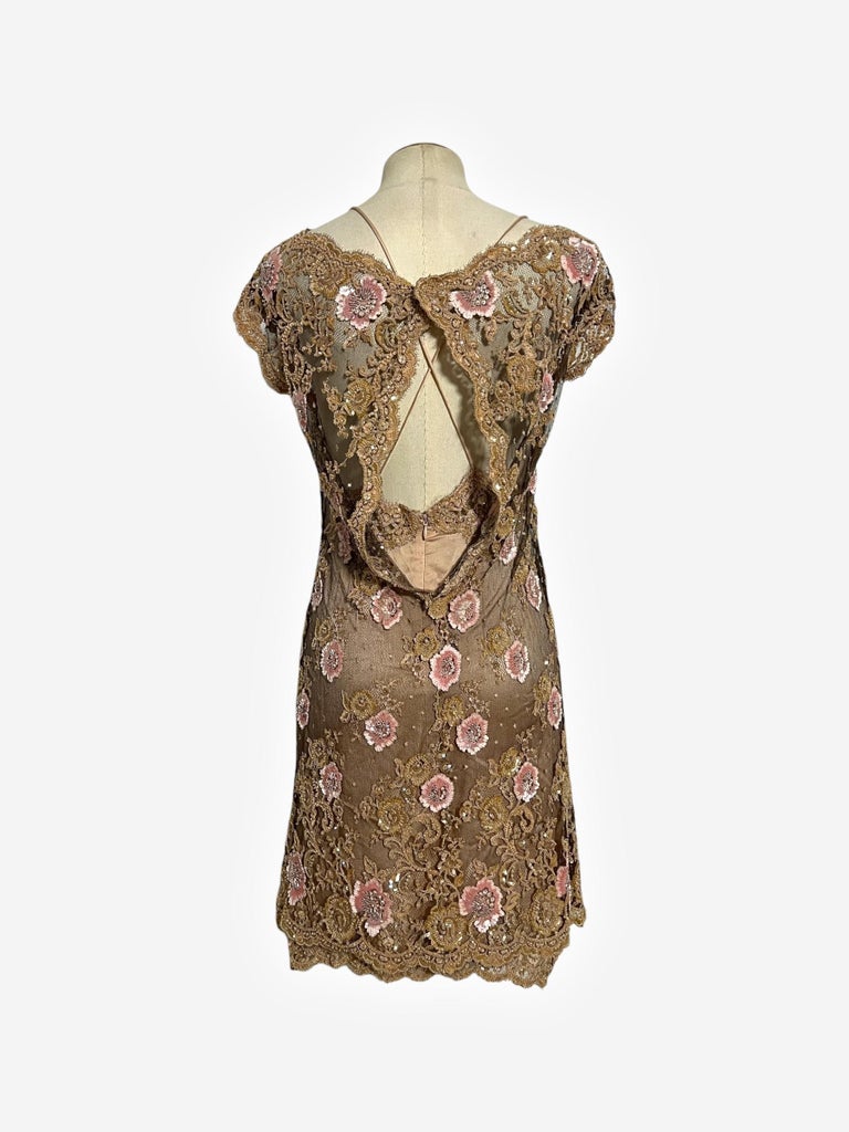 golden garden tulle mini dress Valentino 2007 S/S beaded ensemble For Sale at 1stDibs Exposed Boning