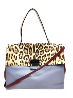 Valentino 2010s Multicolor Leather and Calf Hair Glam Lock Top Handle Handbag