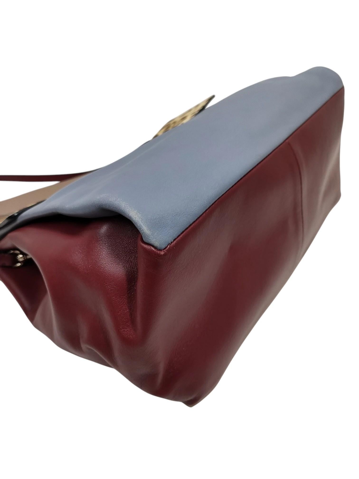 Valentino 2010s Multicolor Leder und Kalbshaar Glam Lock Top Handle Handtasche im Zustand „Hervorragend“ im Angebot in Kingston, NY