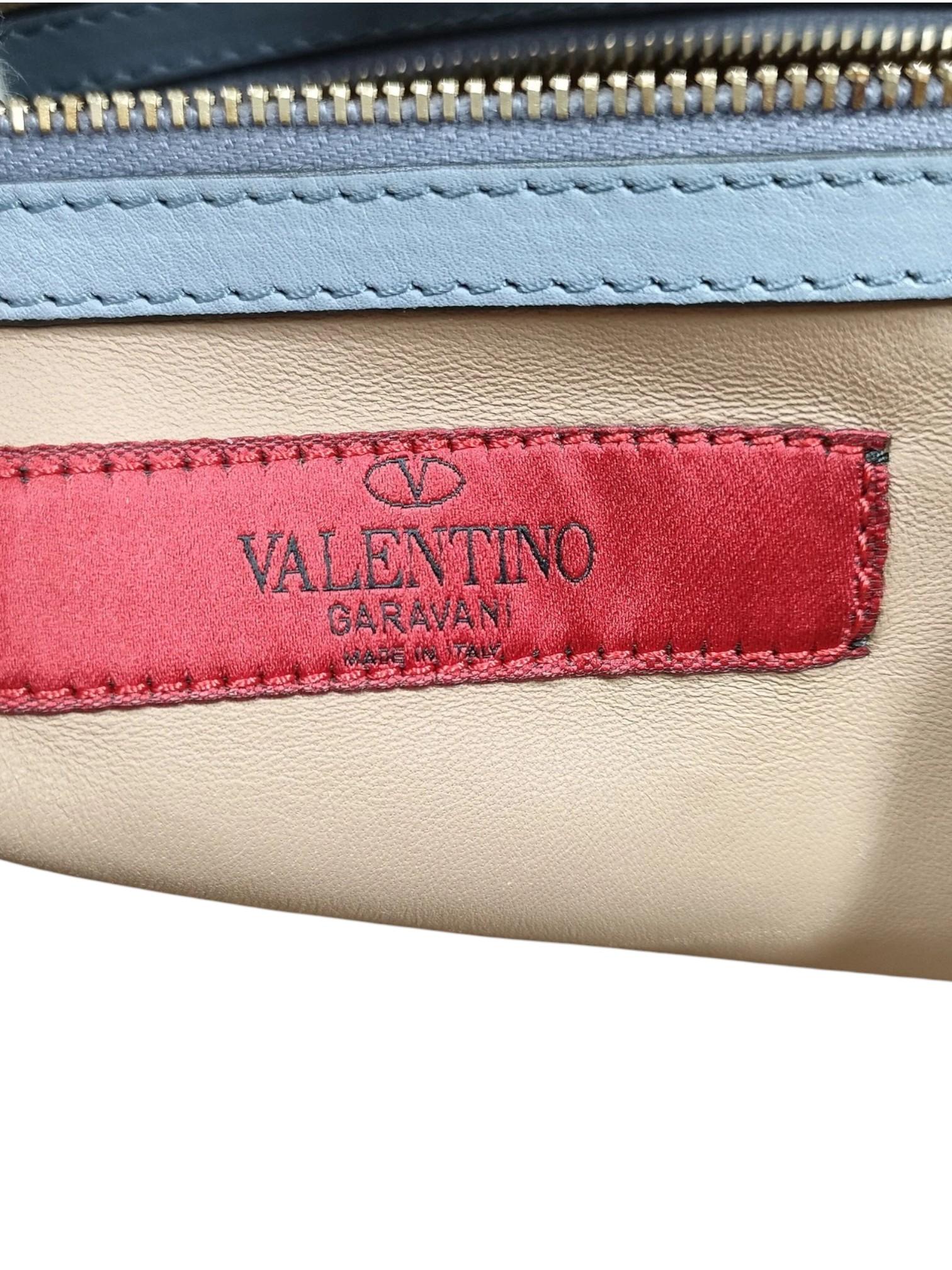 Valentino 2010s Multicolor Leder und Kalbshaar Glam Lock Top Handle Handtasche im Angebot 1