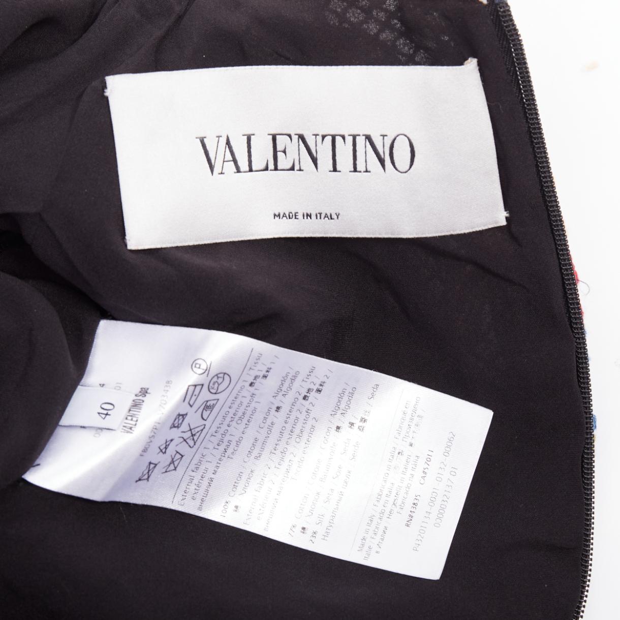 VALENTINO 2013 Runway multicolor tapesty lace embroidery dress IT40 S 4