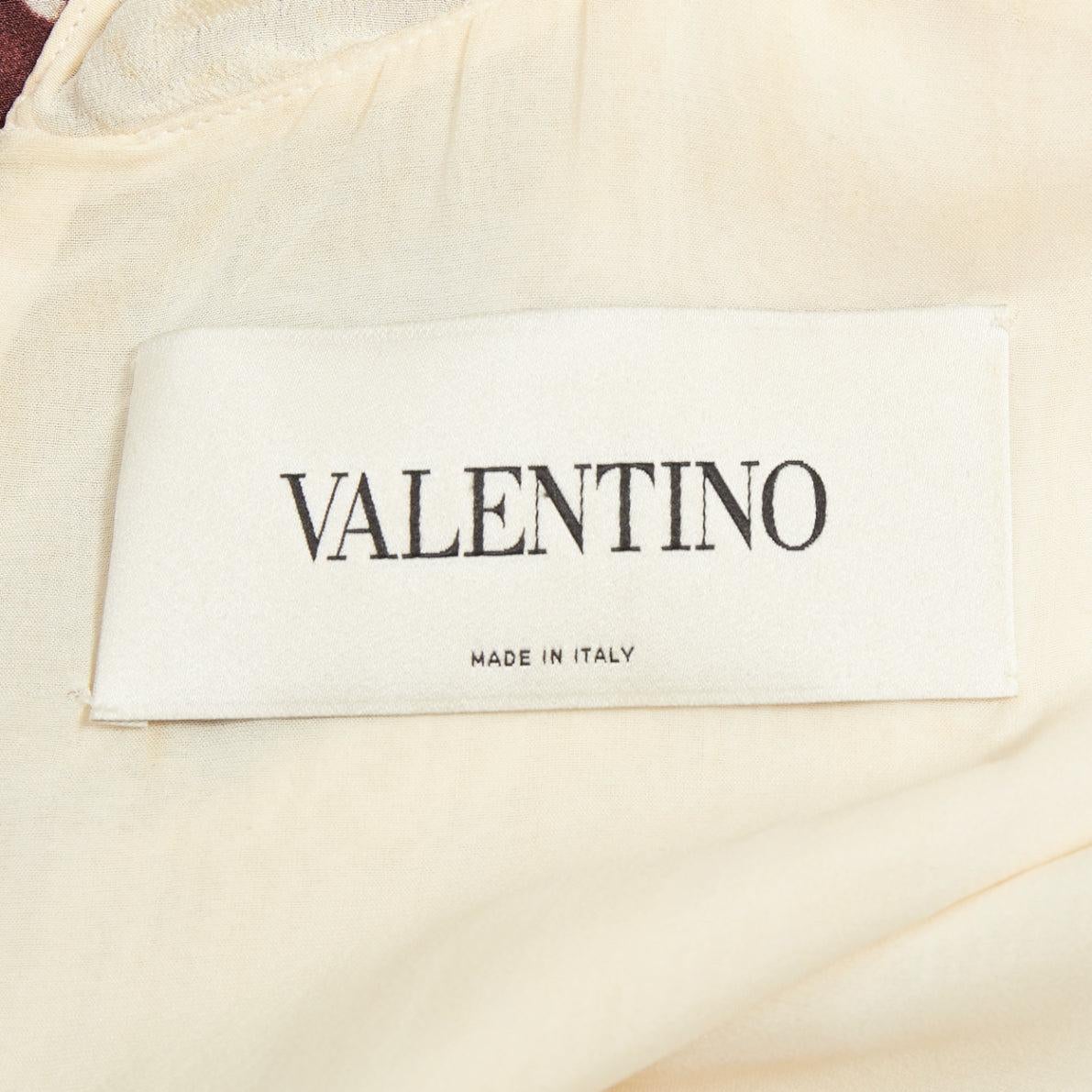 VALENTINO 2016 Runway - Robe à manches à volants et cape arrière imprimé floral crème en vente 4