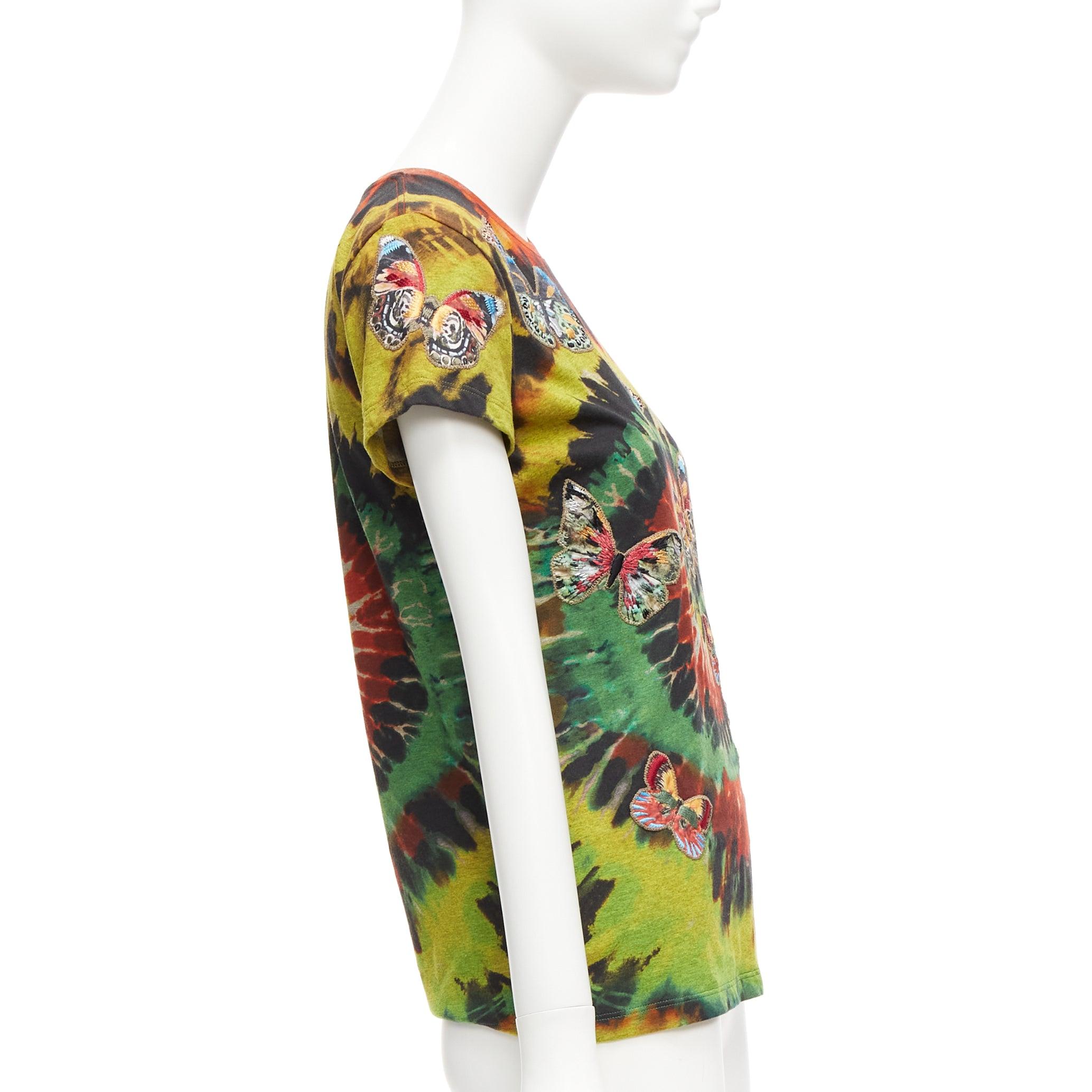 De las mujeres VALENTINO 2017 camiseta arco iris bordada mariposa XS en venta