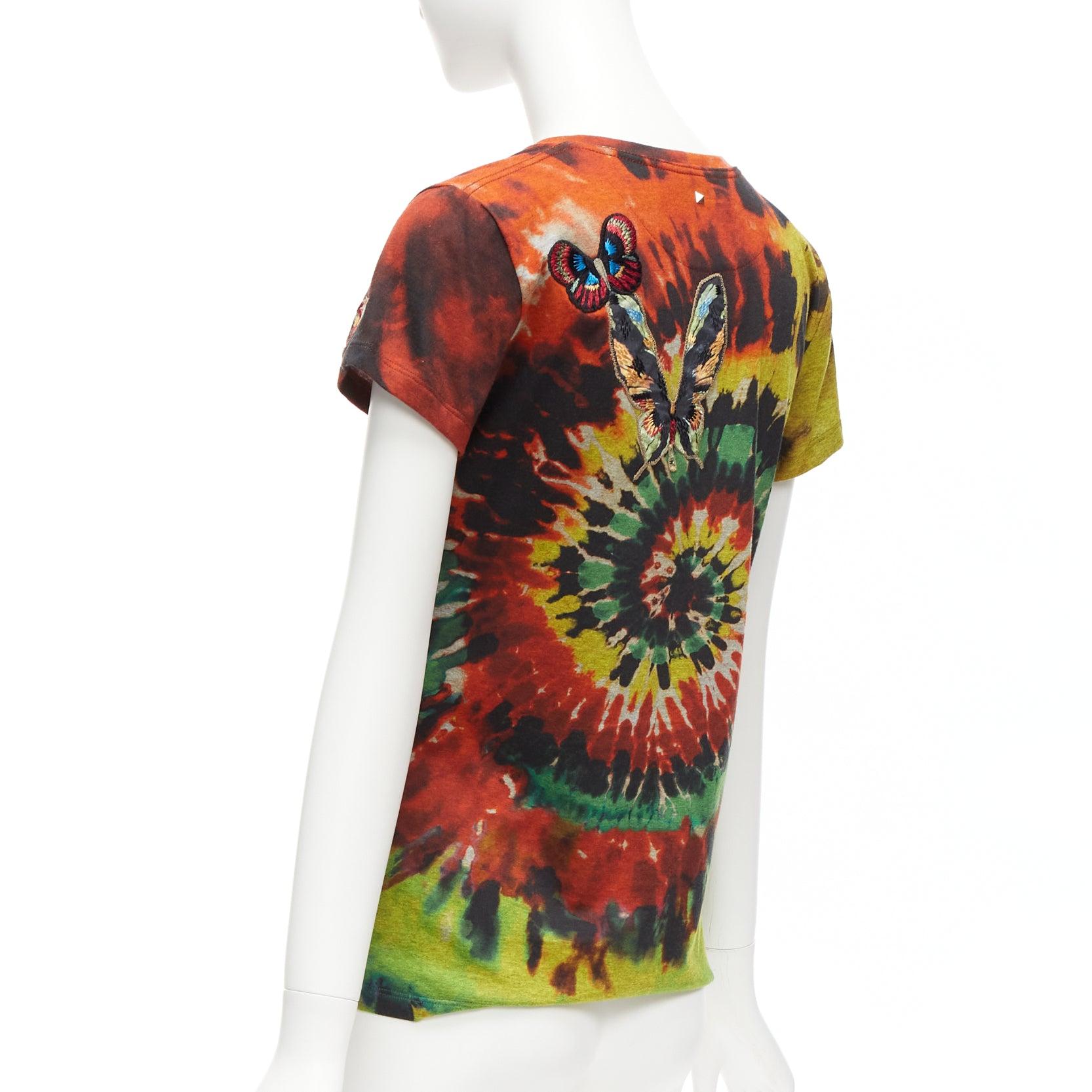 VALENTINO 2017 camiseta arco iris bordada mariposa XS en venta 2