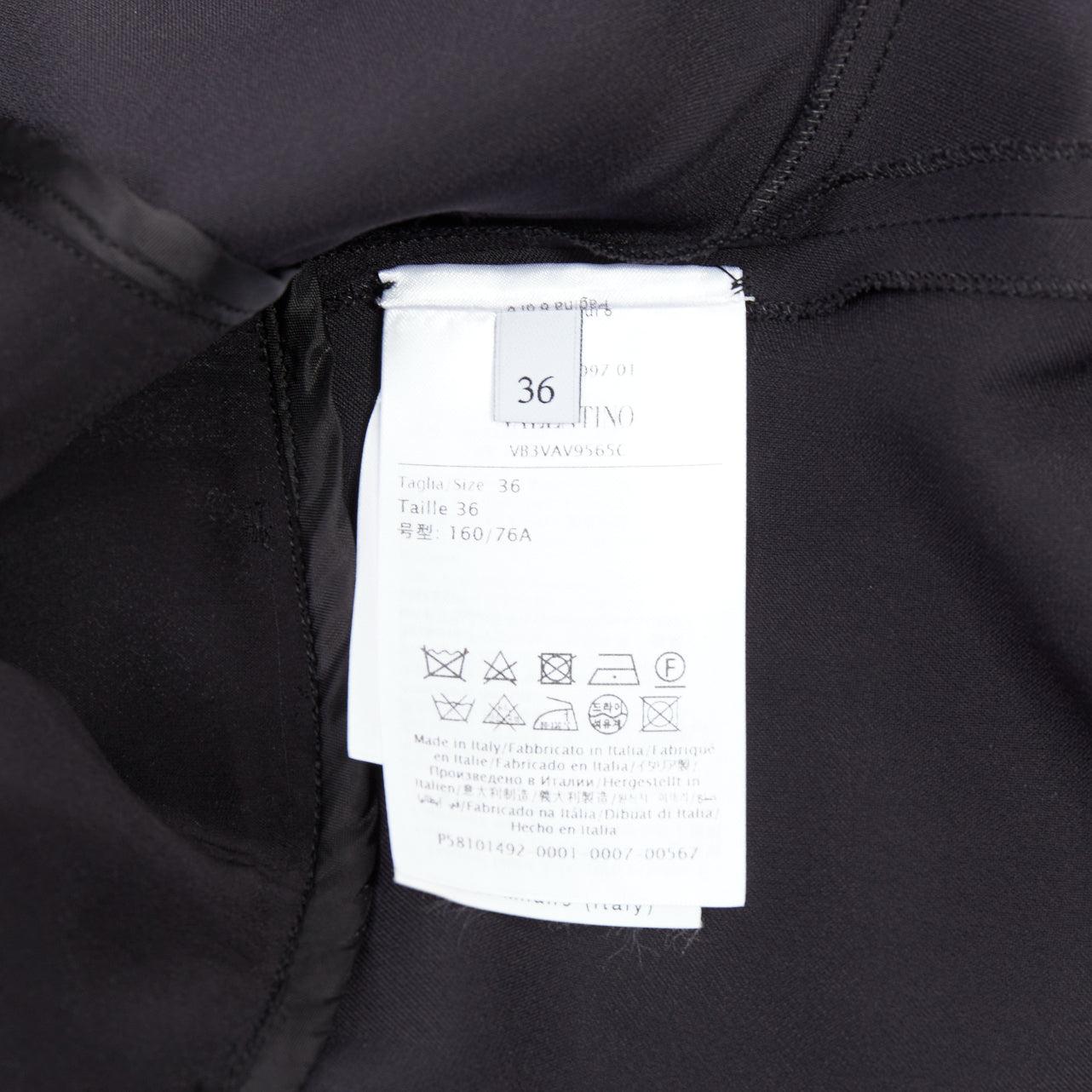 Valentino 2020 abito a mezza manica con fiocco nero IT36 XXS in vendita 3