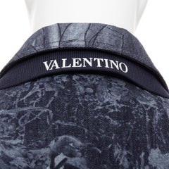 VALENTINO 2020 forest animal elephant monkey printed denim safari jacket IT48 M