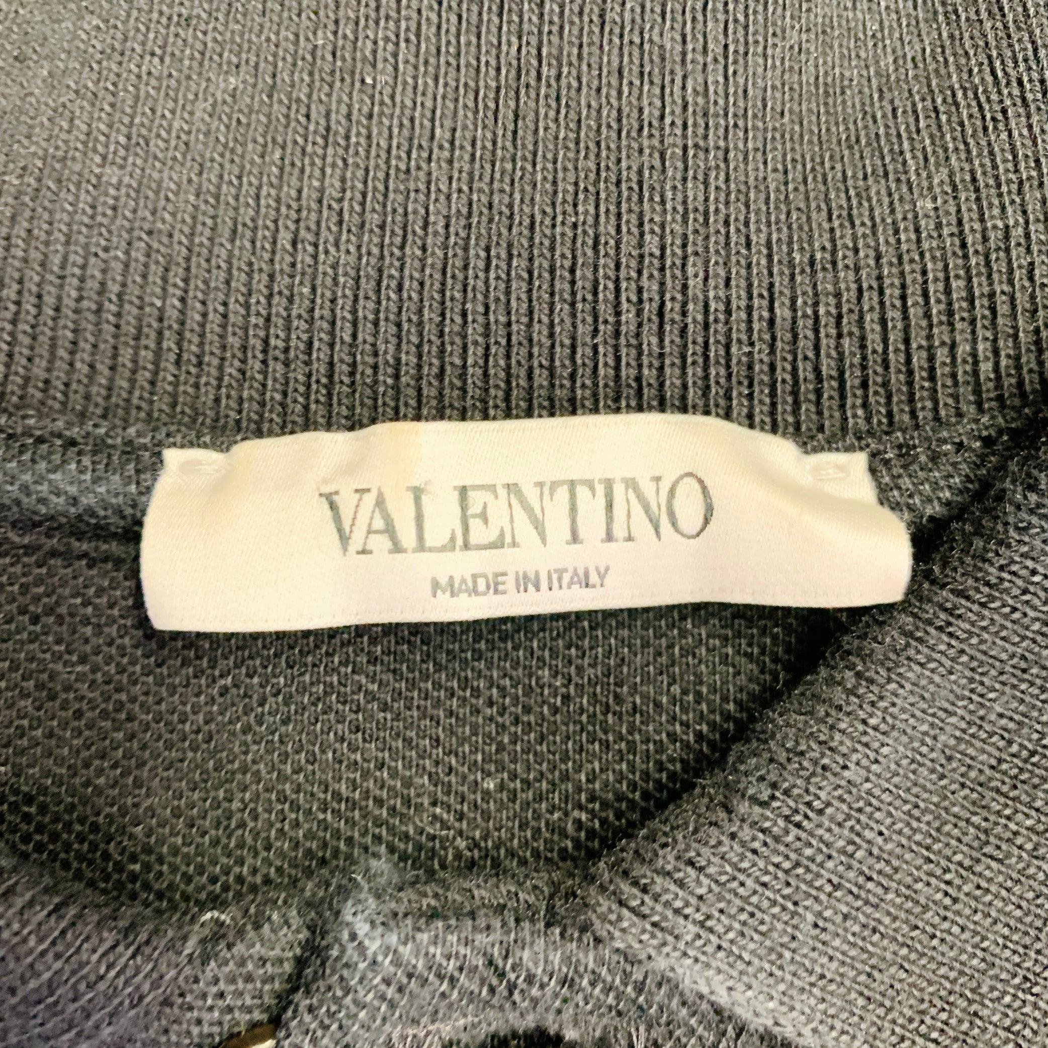 VALENTINO 2020 Size L Black Green Yellow Parrot Graphic Cotton Buttoned Polo en vente 1