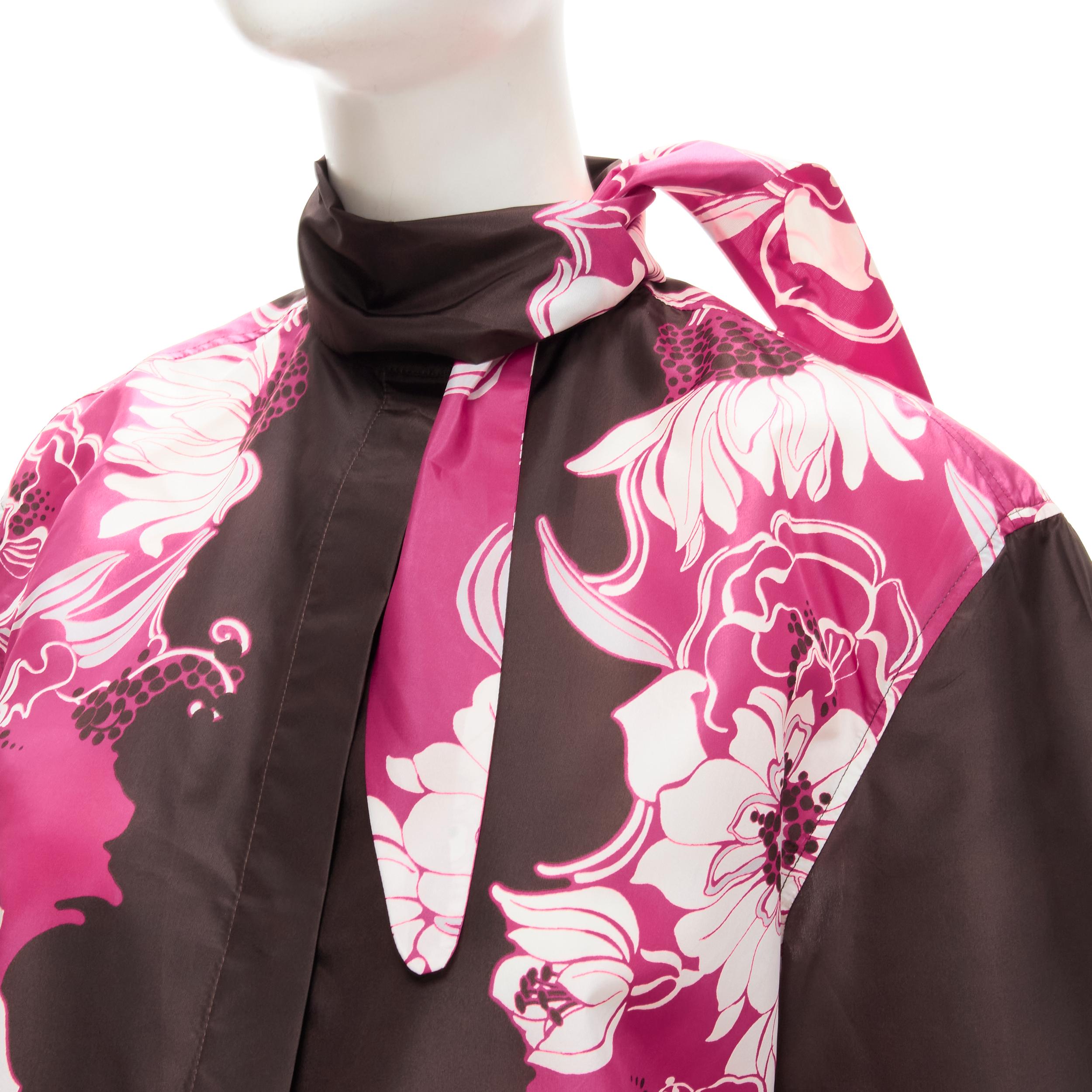 VALENTINO 2022 100% silk taffeta brown floral print shirt IT38 XS
Brand: Valentino
Material: 100% Silk
Color: Brown
Pattern: Floral
Closure: Button
Extra Detail: Scarf tie collar detail. Stiff cuffed sleeves. Boxy fit.
Made in: