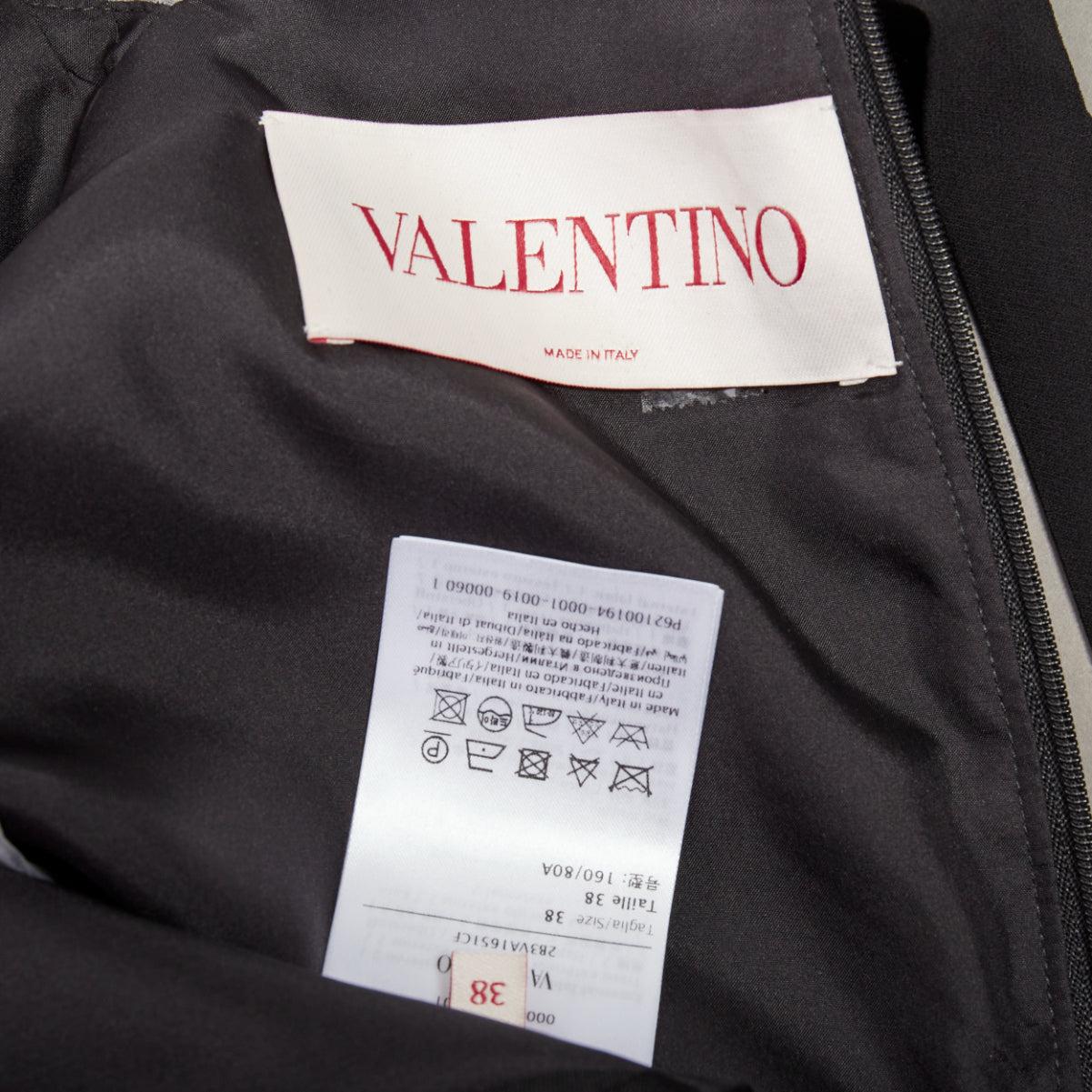 Valentino Couture 2022 Crepe Couture wool silk ruffle neck tie mini dress IT38 XS en vente 3
