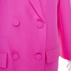 VALENTINO 2022 Runway Pink PP Oversized-Blazer, rosa Wolle-Seidenjacke, IT36 XS