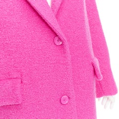 VALENTINO 2022 Runway PPInk hot pink wool blend long coat IT44 L