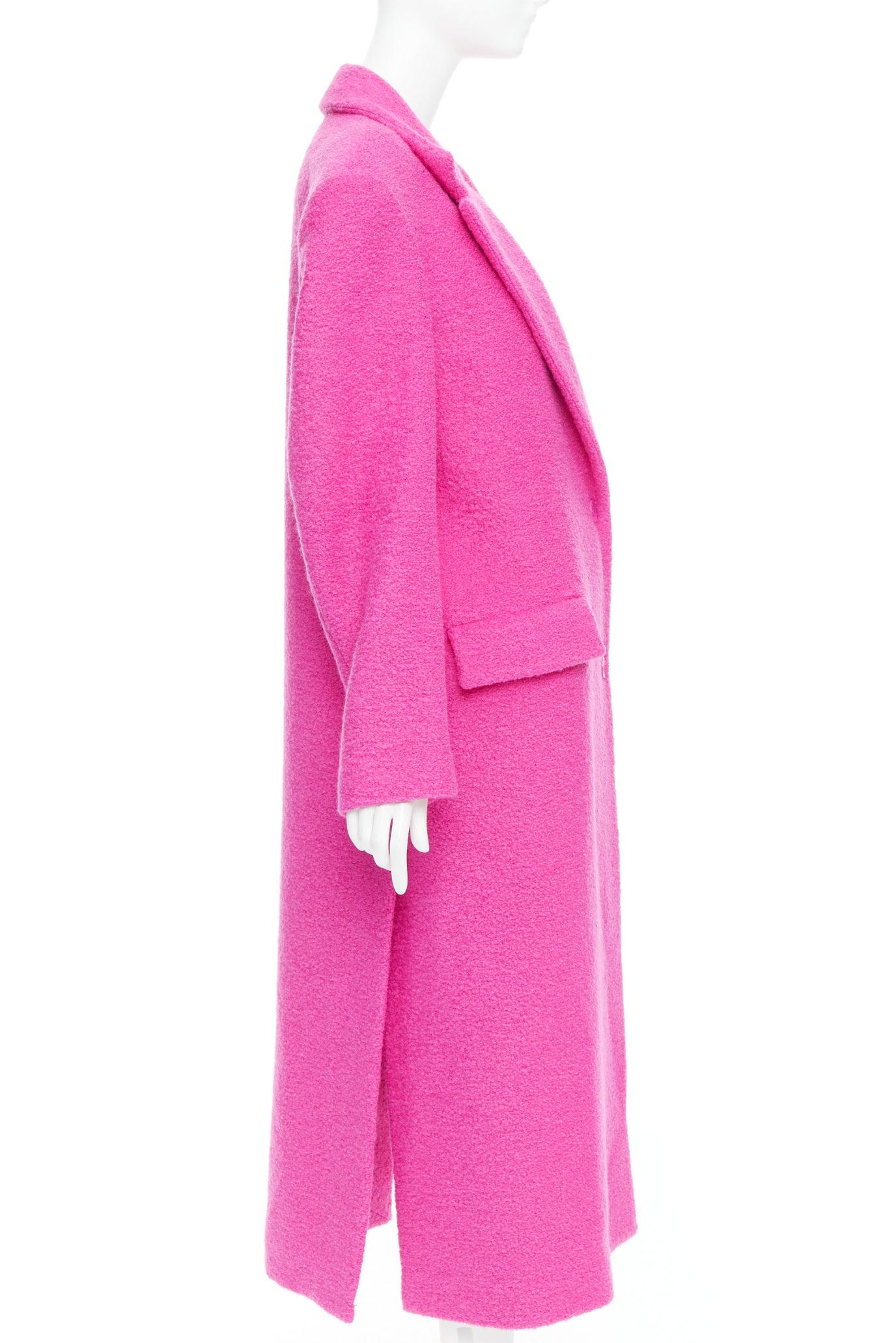 VALENTINO 2022 Runway PPInk manteau long rose vif en laine mélangée IT44 L en vente 1