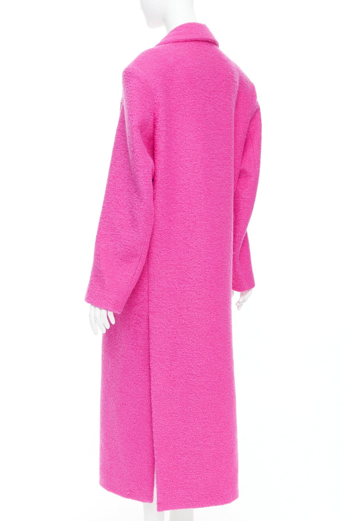 VALENTINO 2022 Runway PPInk manteau long rose vif en laine mélangée IT44 L en vente 3