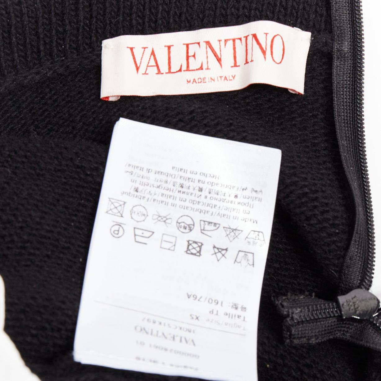 VALENTINO 2023 black 100% virgin wool collar cold shoulder sweater XS en venta 4