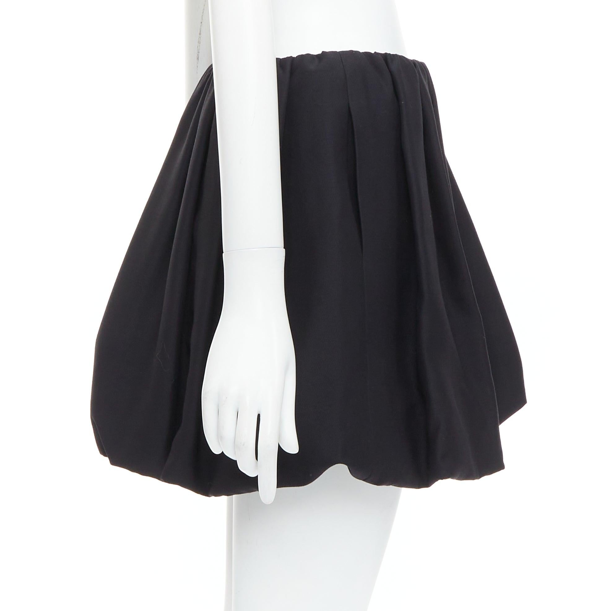 VALENTINO 2023, jupe à bulles en crêpe de soie couture noire taille IT 38 XS Pour femmes en vente