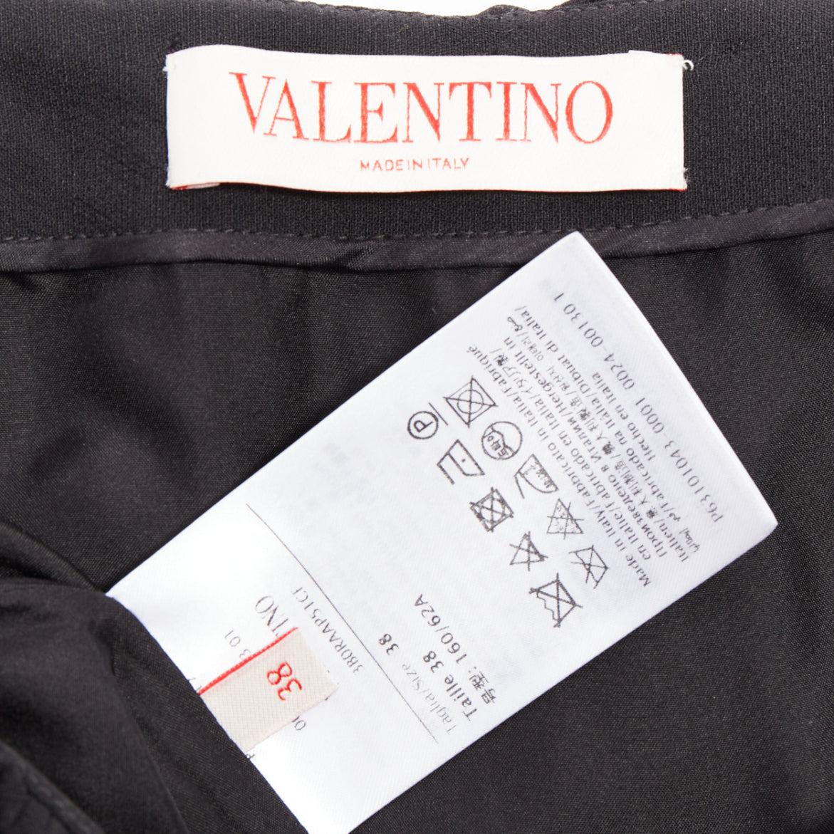 VALENTINO 2023, jupe à bulles en crêpe de soie couture noire taille IT 38 XS en vente 4