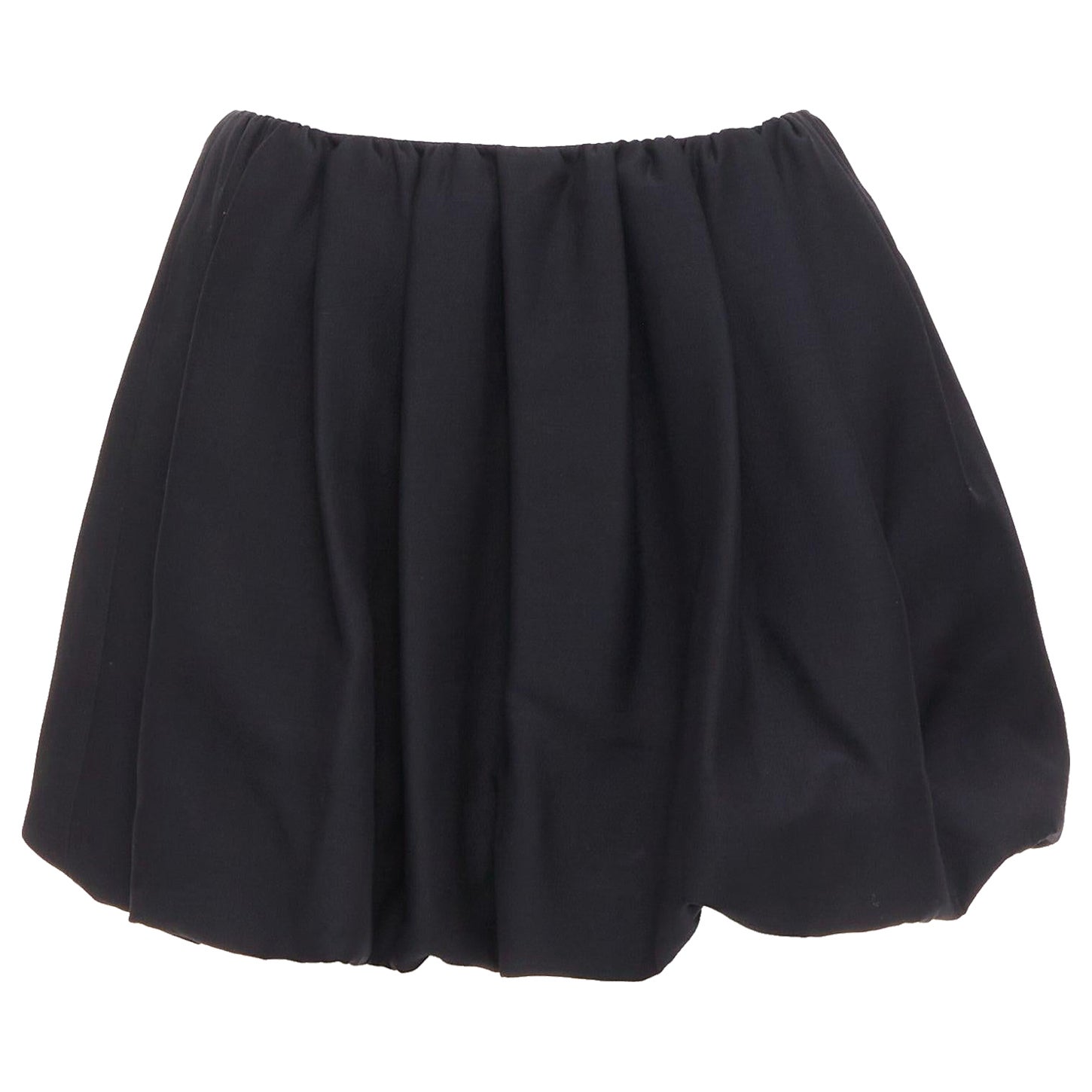 Valentino Couture 2023 nero in crepe di seta con gonna a palloncino IT38 XS