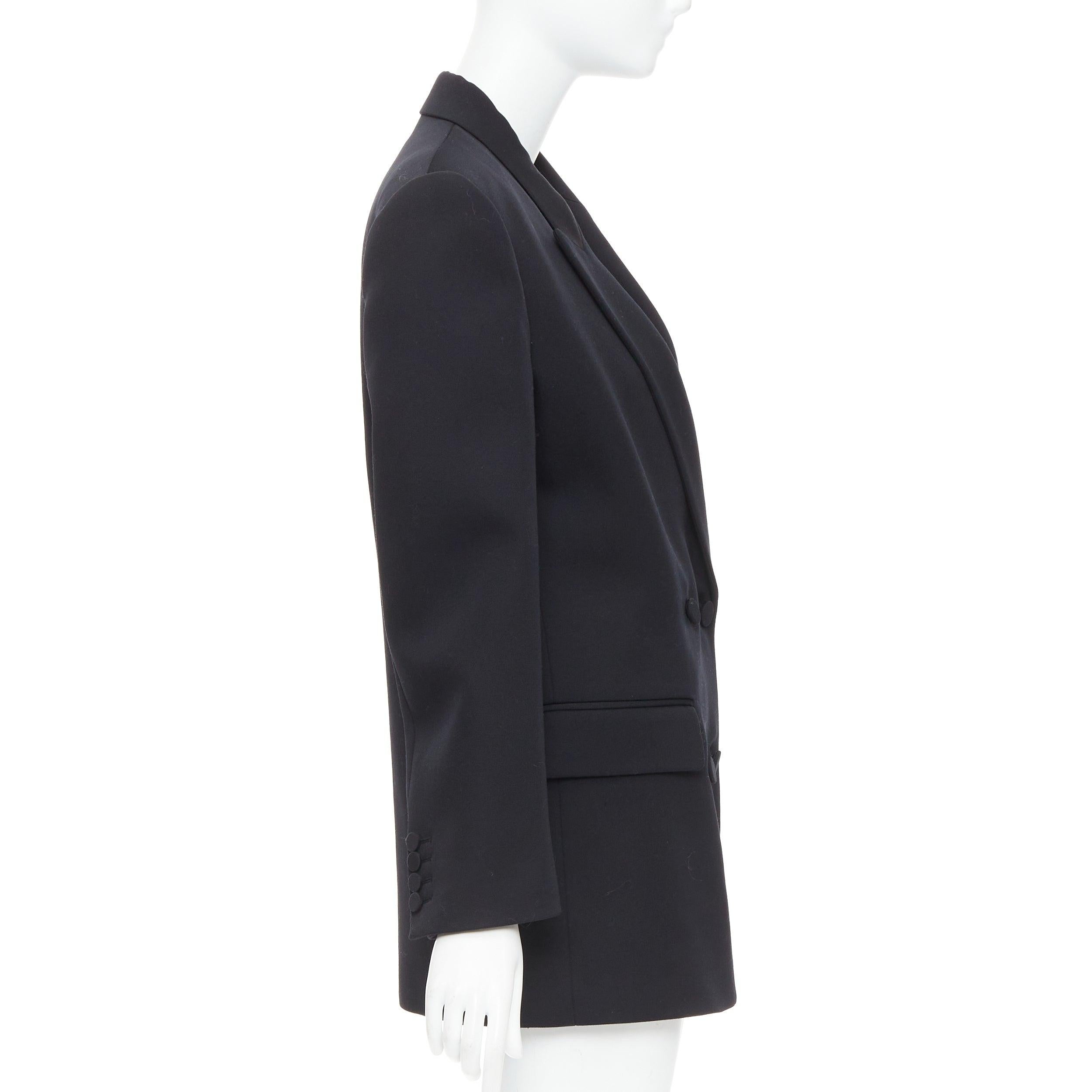 Valentino 2023 cappotto doppiopetto in lana vergine nera IT38 XS In condizioni ottime in vendita a Hong Kong, NT