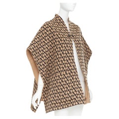 VALENTINO 2023 Runway Toile Iconographe reversible wool cape jacket IT38