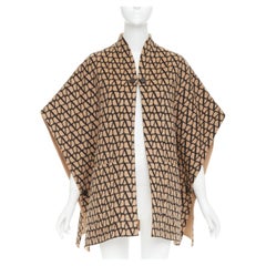 VALENTINO 2023 Runway Toile Iconographe reversible wool cape jacket IT38