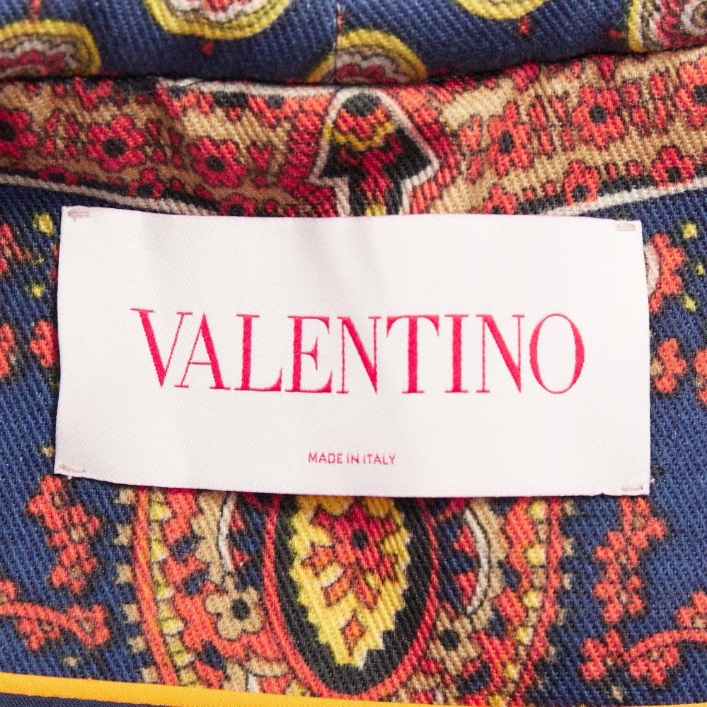 VALENTINO 2024 Paisley Medaglioni cotton gabardine cropped jacket IT40 S For Sale 5