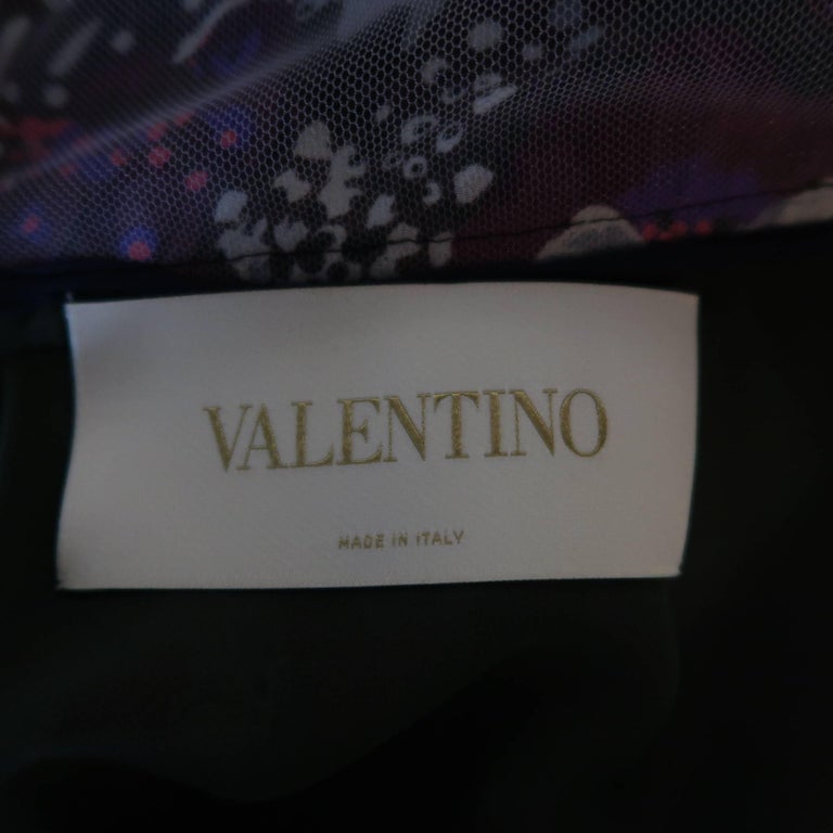 Valentino Printed Patchwork Silk Pleated Cocktail Dress, Resort 2016 ...