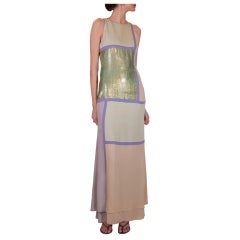 Vintage Valentino Abstract Panel Evening Gown 1990s