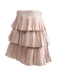 Valentino Alessandro Michele Prefall 2025 Rock aus rosa Seide mit Rüschen