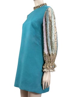 Valentino Alessandro Michele Resort 2025 Look 98 Blue dress embroidered