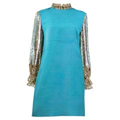 Valentino Alessandro Michele Resort 2025 Look 98 Blue dress embroidered