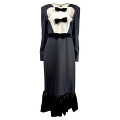 Valentino Alessandro Michele Spring 2025 Look 1 Black ruffle dress