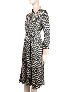 Valentino Alessandro Michele Spring 2025 printed silk chevron dress