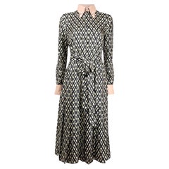 Valentino Alessandro Michele Spring 2025 printed silk chevron dress