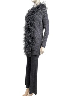 Valentino Alessandro Michele Spring 2026 black feathers suit