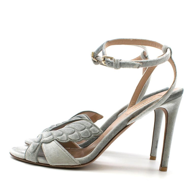 Valentino 'angelicouture' Angel Wing Velvet Sandals 38.5 at 1stDibs