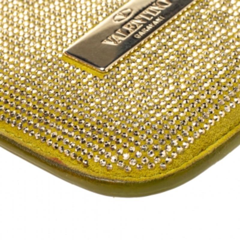 Valentino Apple Green Suede Embellished iPhone 5/5S/SE Case For Sale 2