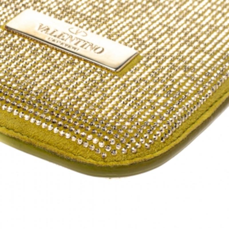 Valentino Apple Green Suede Embellished iPhone 5/5S/SE Case For Sale 4