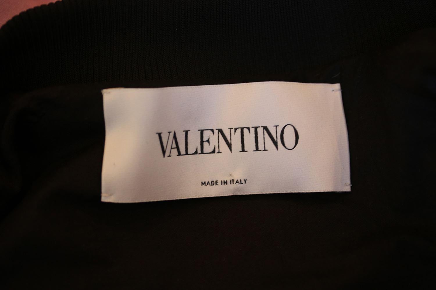 Pink Valentino Appliquéd Silk-Satin Bomber Jacket