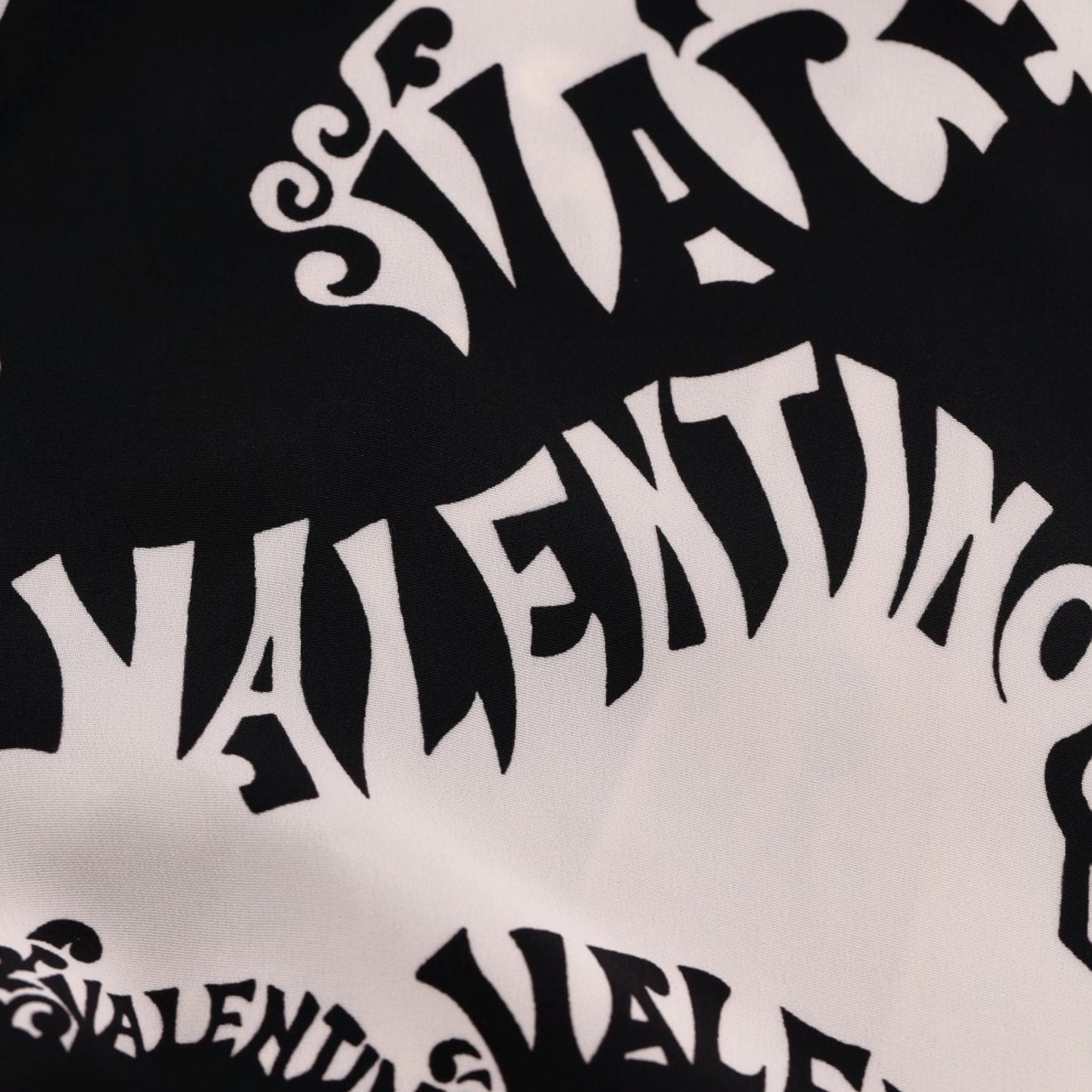 De las mujeres Vestido asimétrico de seda con logo Valentino en venta