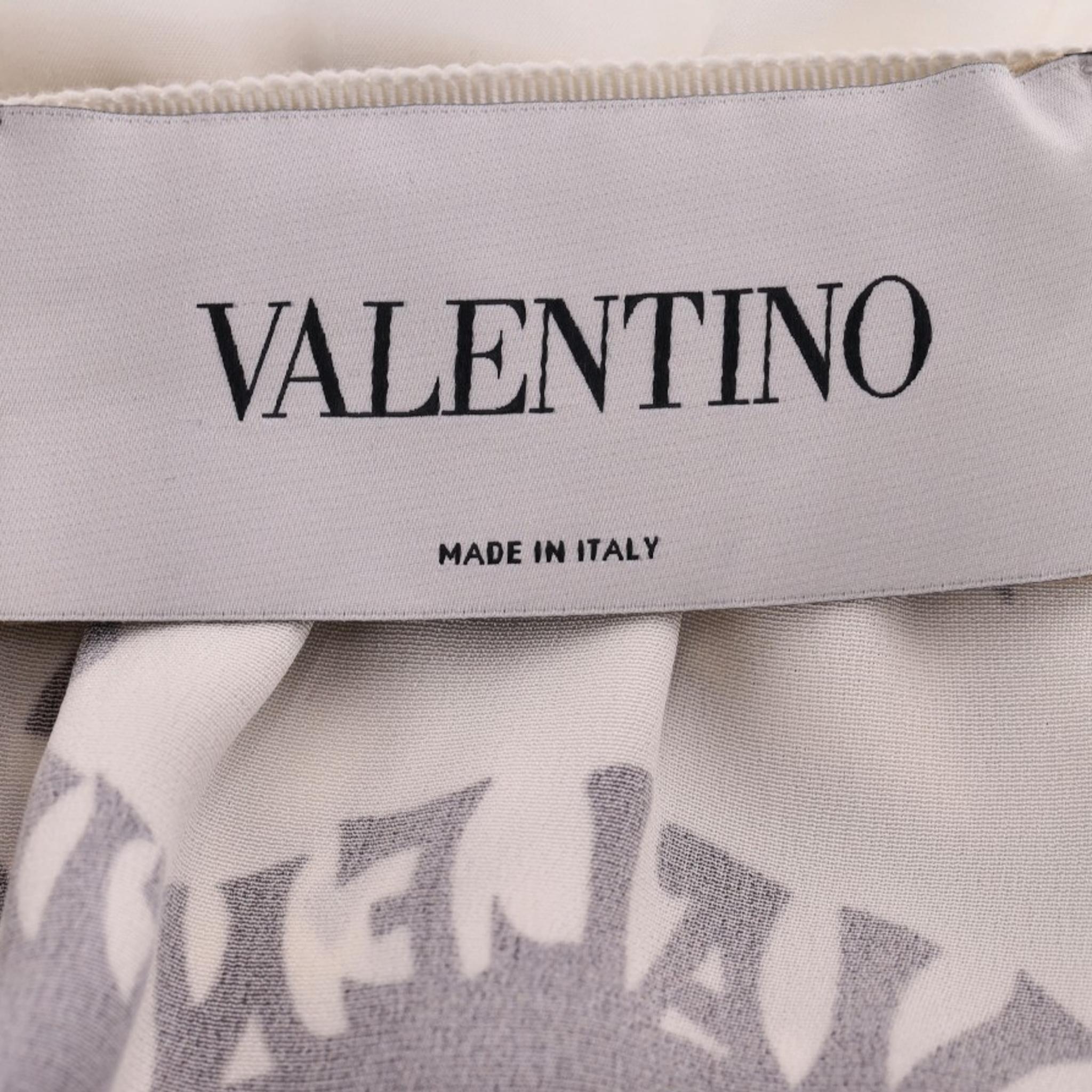 Vestido asimétrico de seda con logo Valentino en venta 1