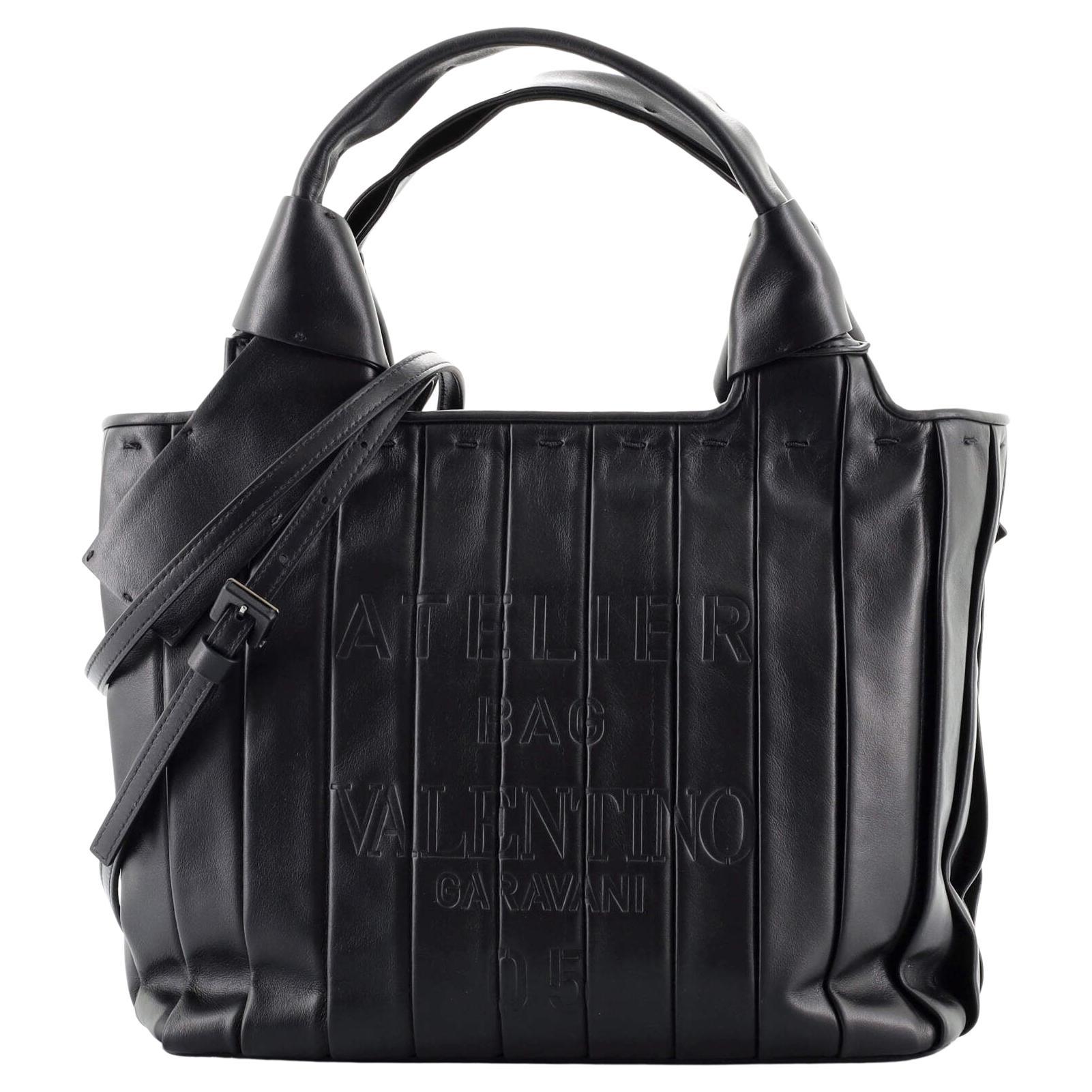 Valentino Atelier 05 Tote Pleated Leather Medium