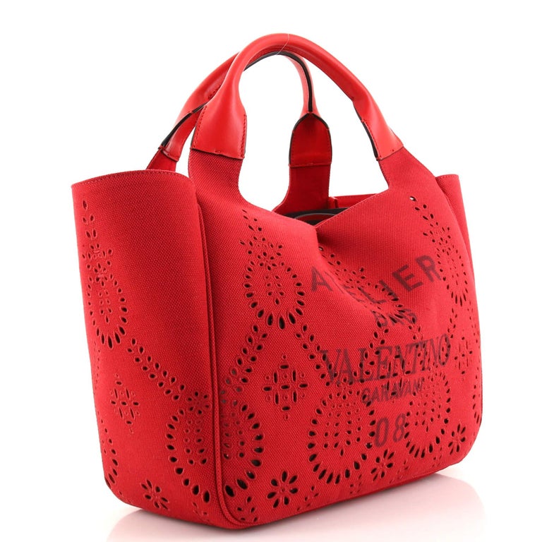 Valentino Atelier 08 Tote Canvas Medium For Sale at 1stDibs