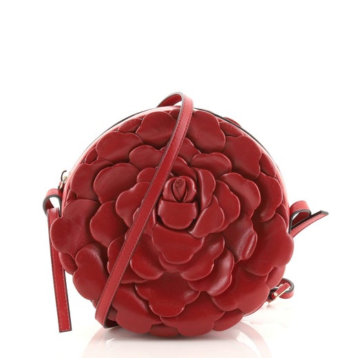Valentino Atelier Round Crossbody Bag Rose Edition Leather at 1stDibs