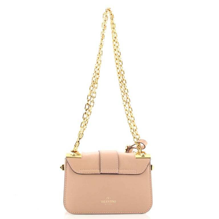 Valentino BRockstud Shoulder Bag Leather Small For Sale at 1stDibs